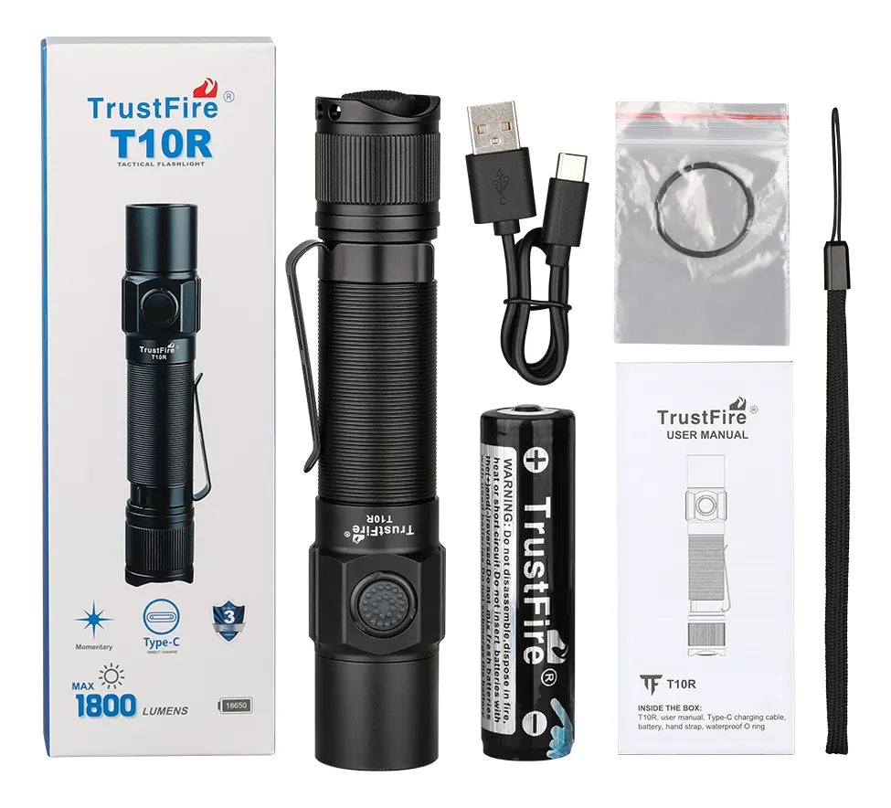 TRUSTFIRE T10R 1800 LUMENS TACTICAL FLASHLIGHT