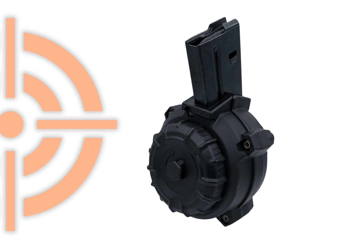 PROMAG DRUM TYPE MAGAZINE, 50-ROUND CAPACITY, 7.62X39 CALIBER, AR15 STANDARD