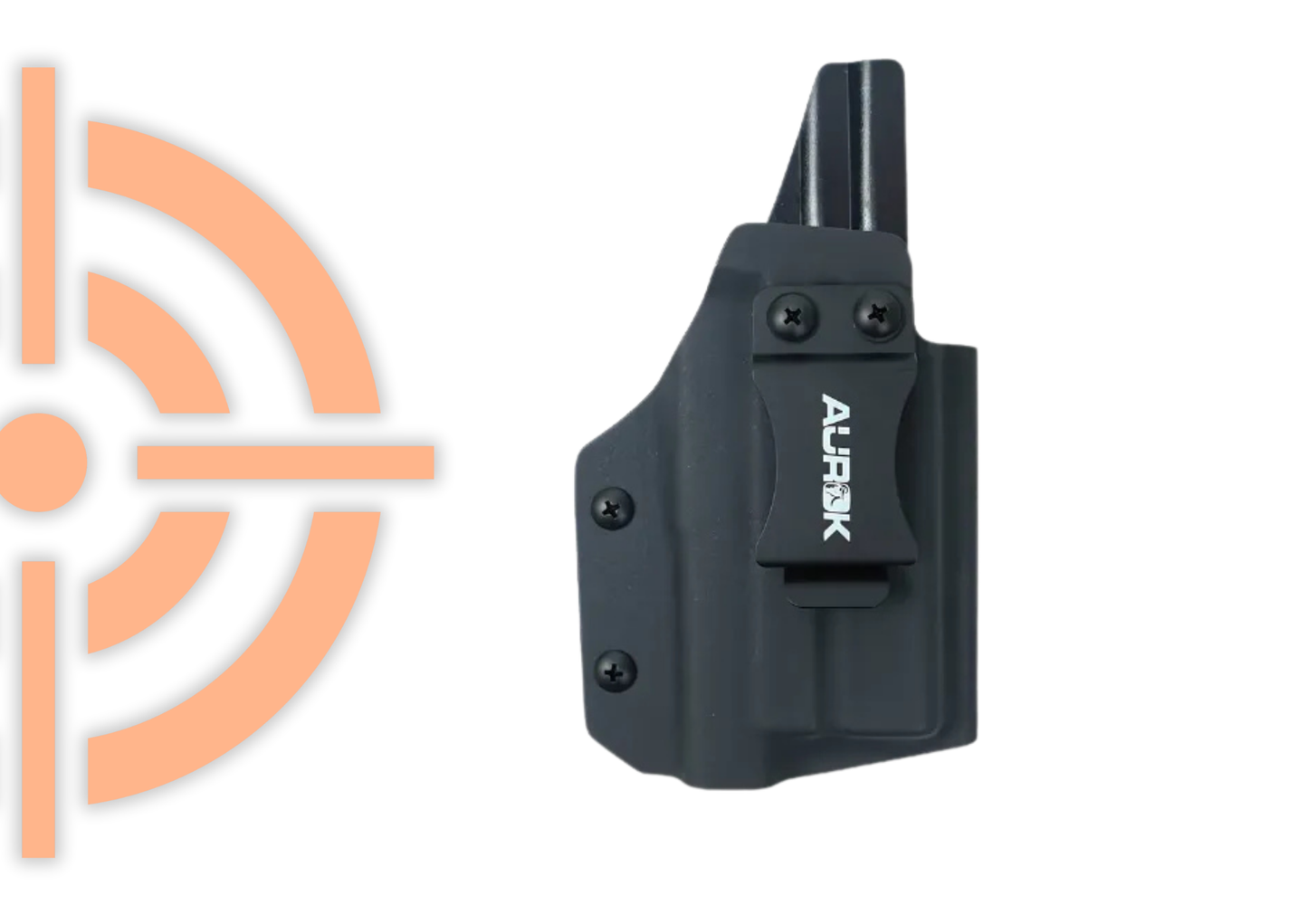 COLDRE VELADO KYDEX AUROK - GLOCK G-17/19/45 RED DOT / LANTERNA - DESTRO