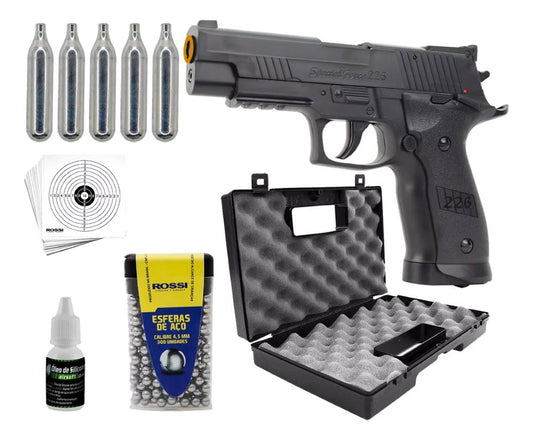 Pistola Pressão Rossi P226 X-4 Co2 Gas 4.5mm Aço Sigsauer