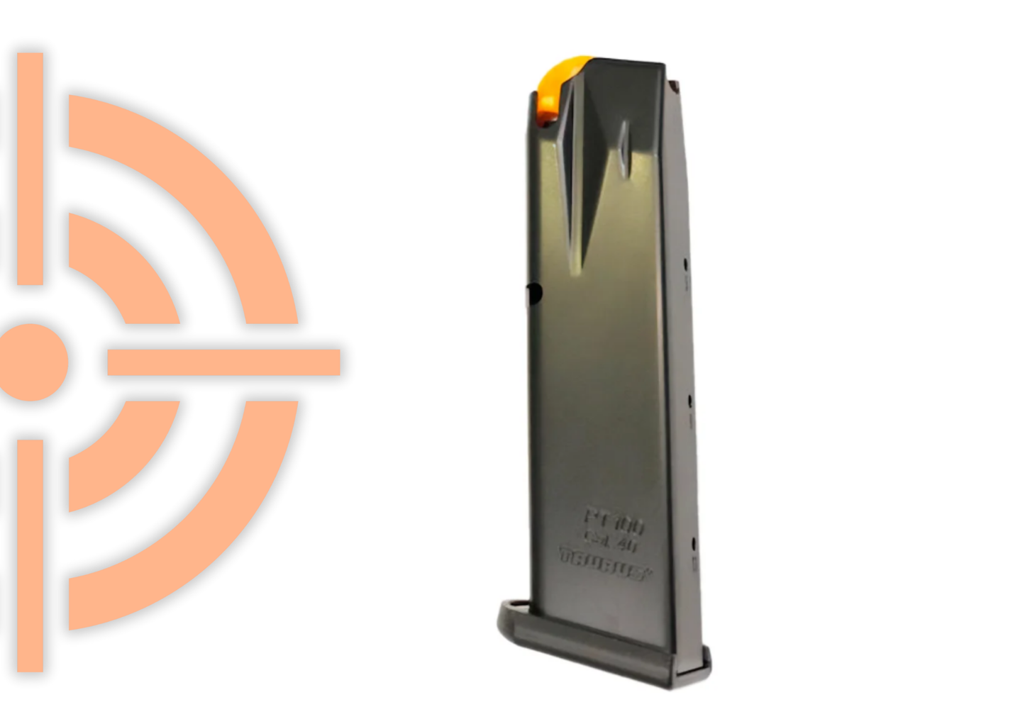 Mecgar PT100 .40 caliber magazine, 13-round capacity.