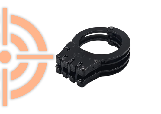 Black hinged handcuffs - Handcuffs Brazil