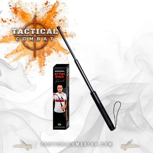 Bastão tático flexível retrátil