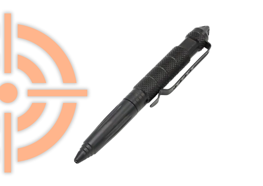 Tactical pen with glass breaker + 2 black refills