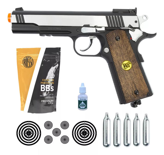 Pistola Airsoft Full Metal 1911 Special Metal Co2 6mm Rossi