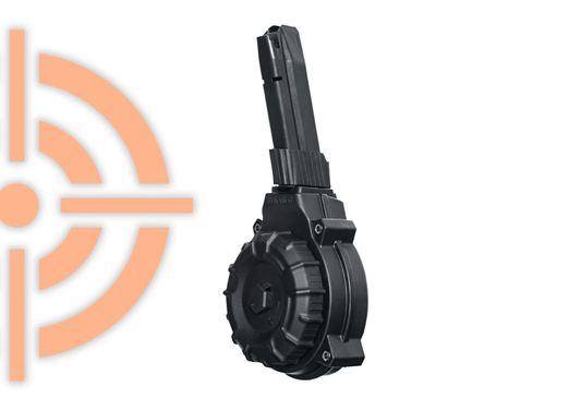 CARREGADOR PROMAG TIPO DRUM PARA G2C/G3 50 TIROS - 9MM/38TPC