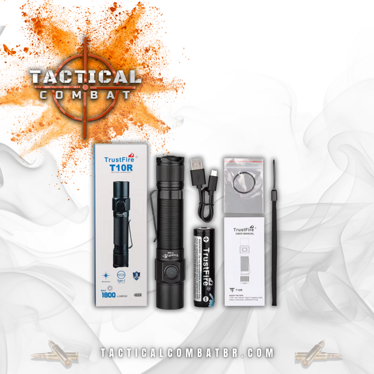 LANTERNA TÁTICA TRUSTFIRE T10R - RECARREGÁVEL